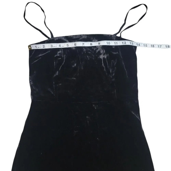 L'agence Velvet Spaghetti Strap Mini Black Dress - Picture 7 of 9